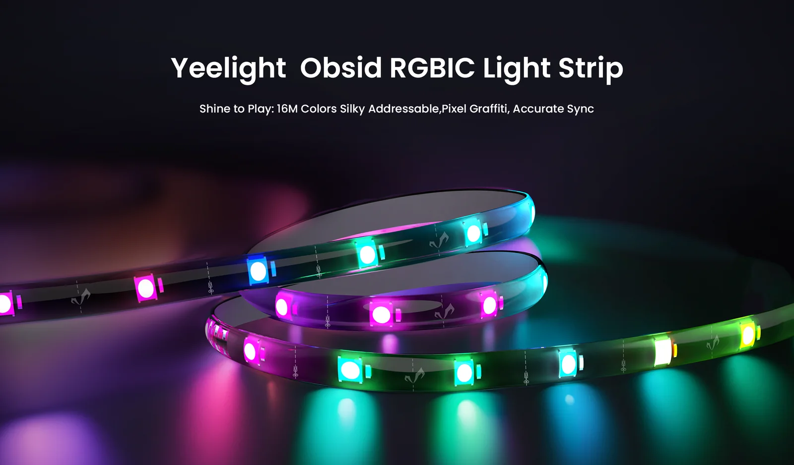 Yeelight Chameleon Lightstrip 2 feature panel showing main key visual