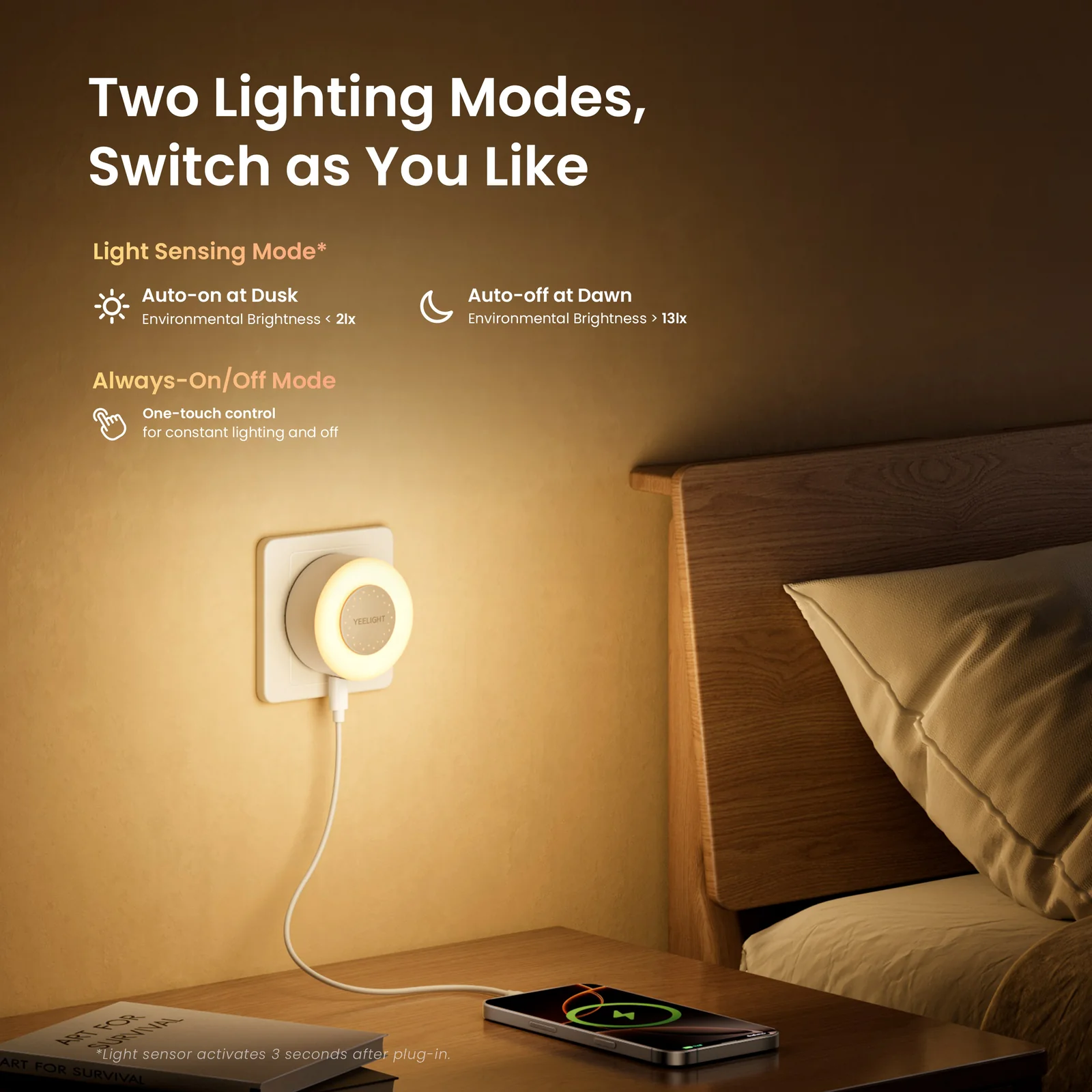 Yeelight Jelly4 Plus Night Light angle product shot view