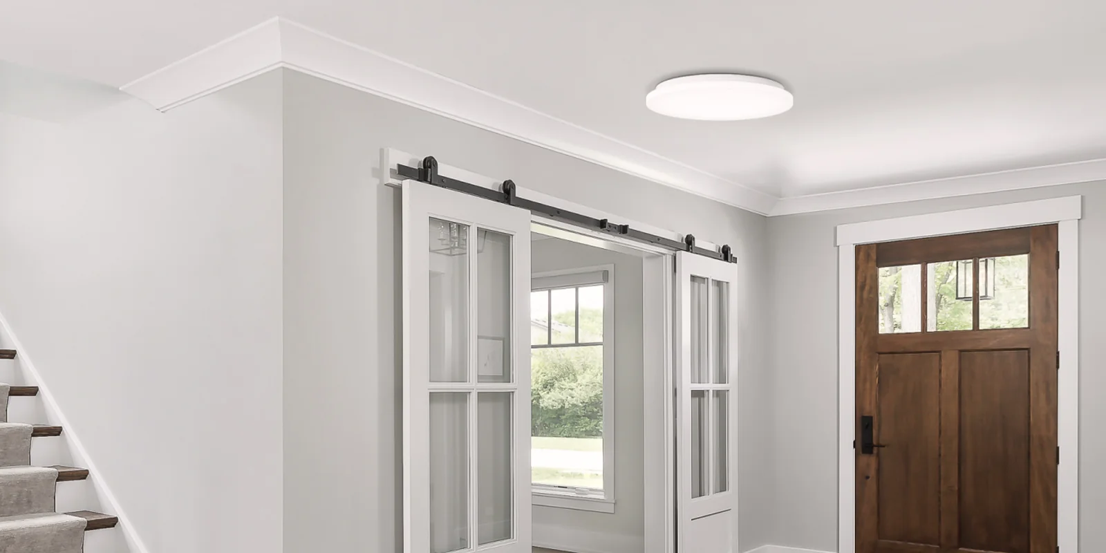 Yeelight MercuryE Ceiling Lamp installed in dining area warm scene
