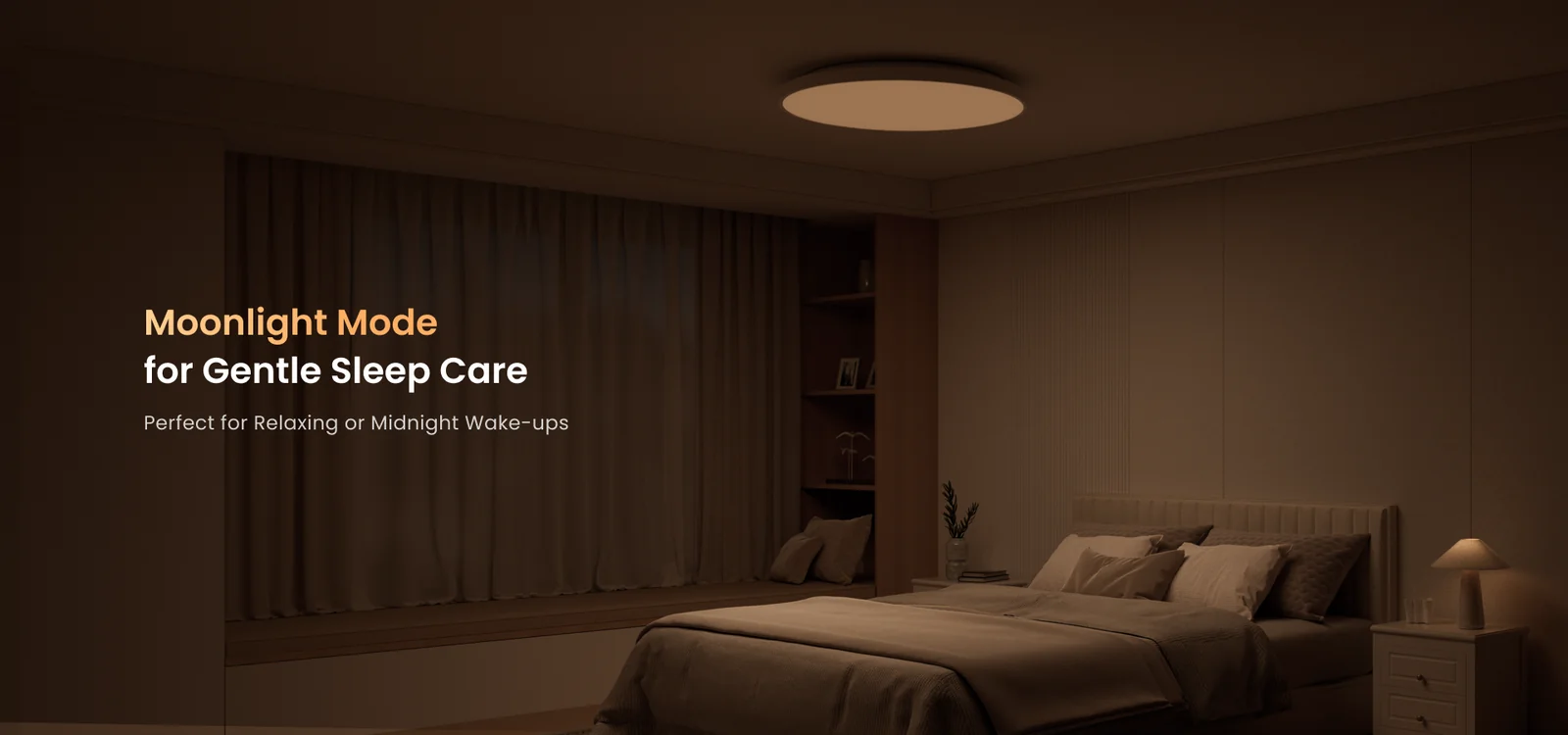 Yeelight Mercury Ceiling Lamp feature panel showing app and switch control